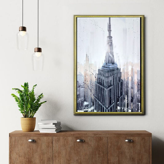 Empire State Building New York Grey Stunning Wall Art