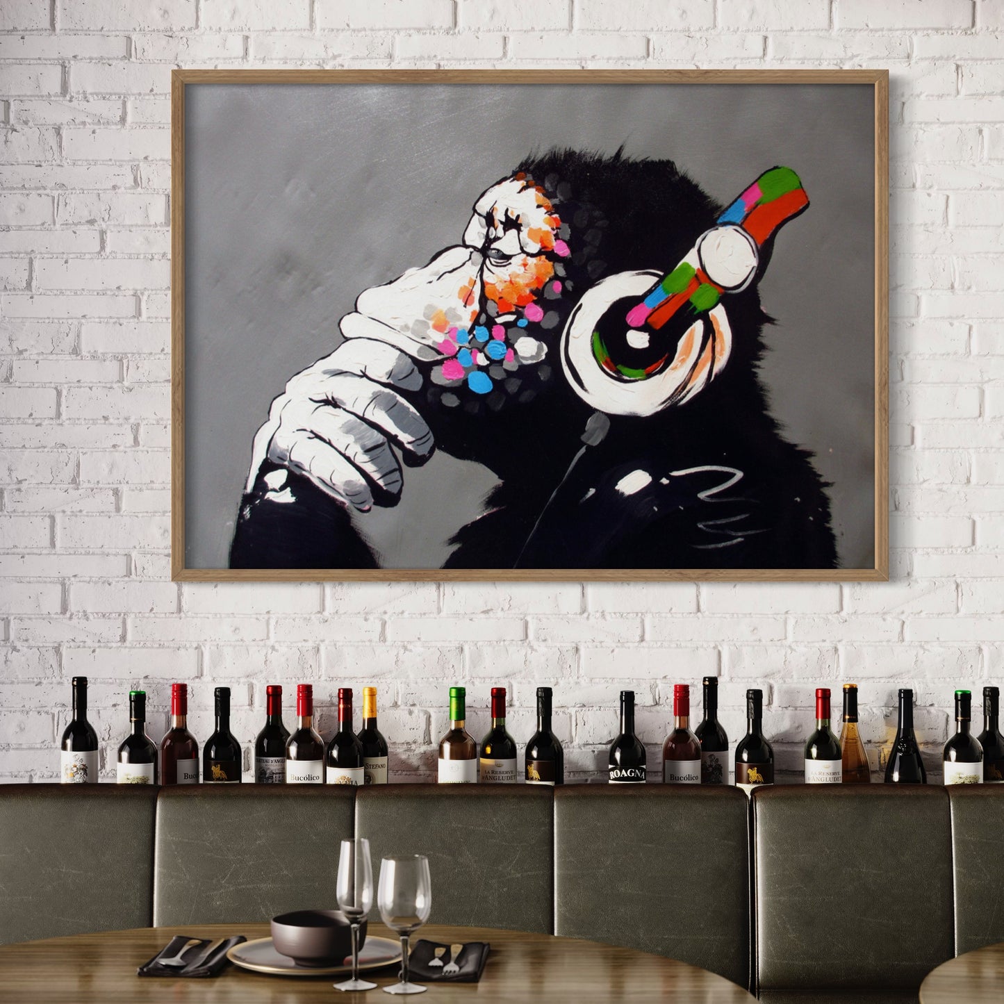 Banksy Thinking DJ Monkey