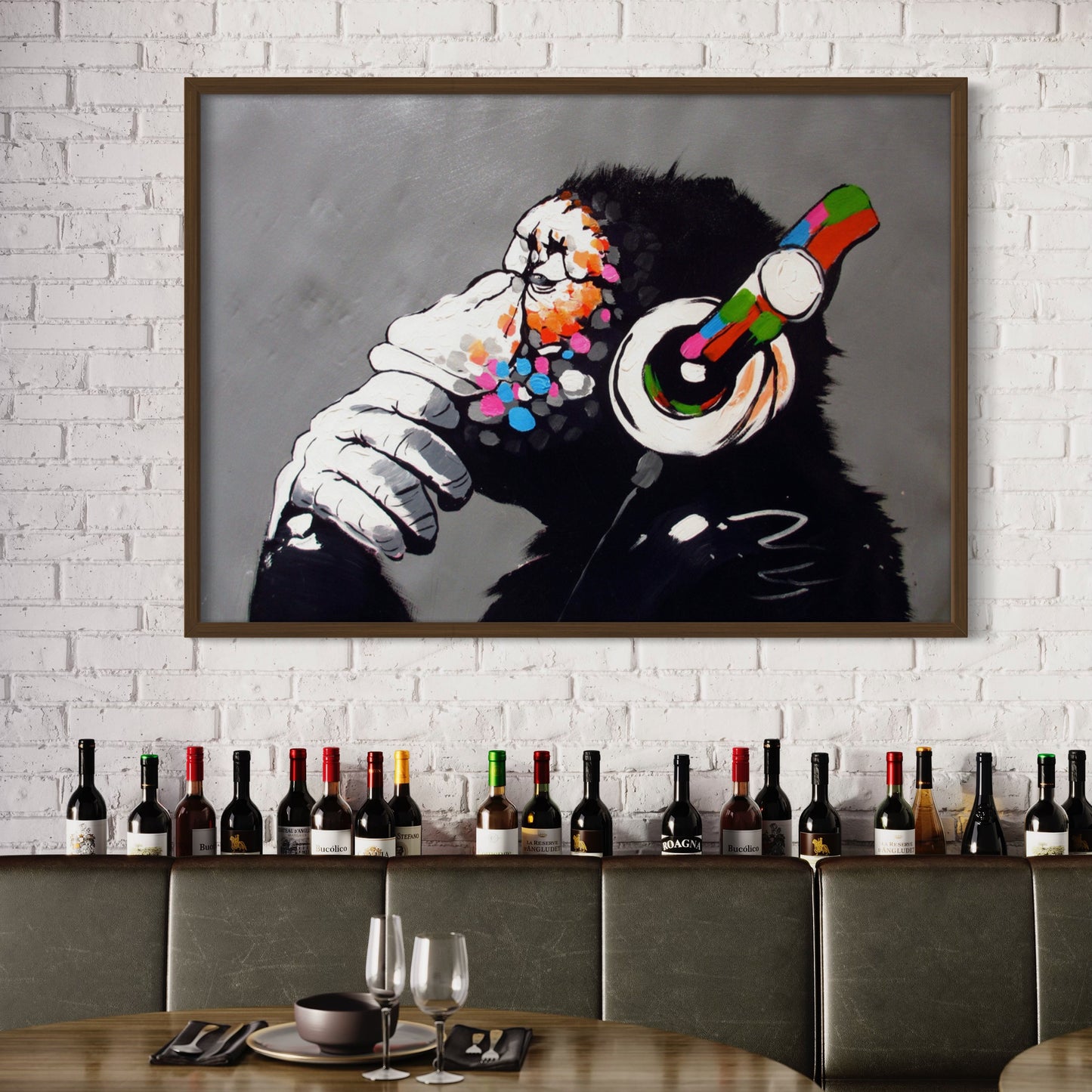 Banksy Thinking DJ Monkey