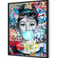 Audrey Hepburn Blue Bubble Gum