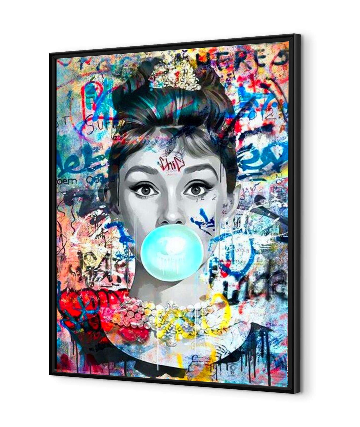 Audrey Hepburn Blue Bubble Gum